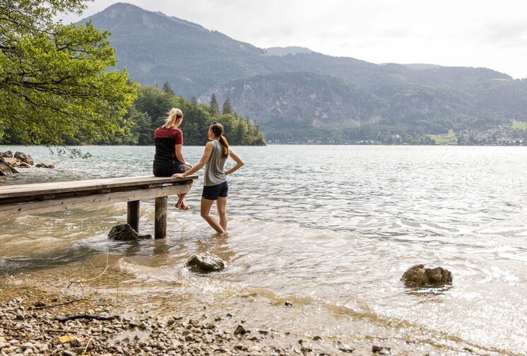 Hiking vacation at lake Wolfgangsee in St. Gilgen